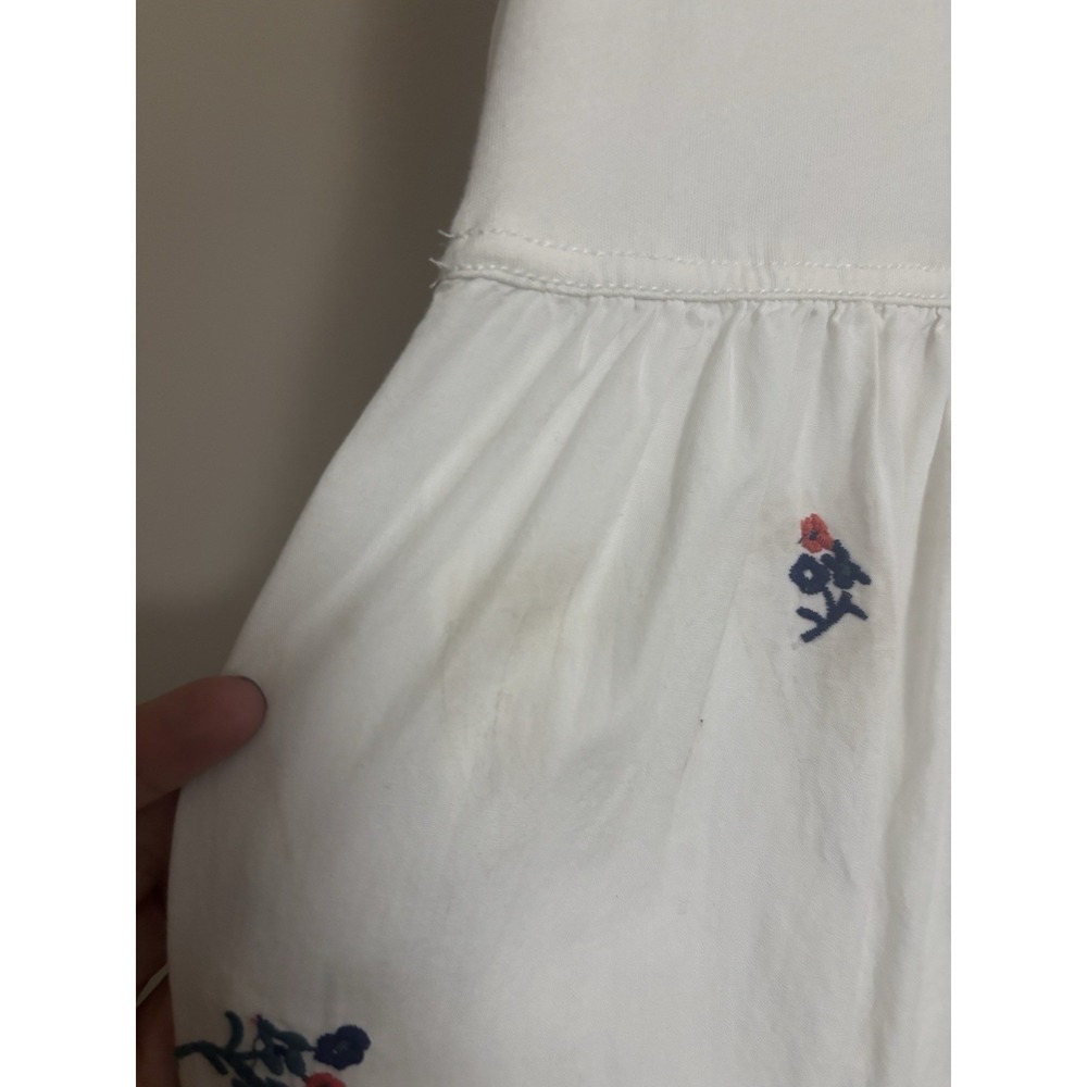 Pilcro Short Sleeve White Embroidered T-Shirt Maxi/Midi Dress S Anthropologie - Picture 12 of 16